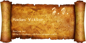 Hadas Viktor névjegykártya